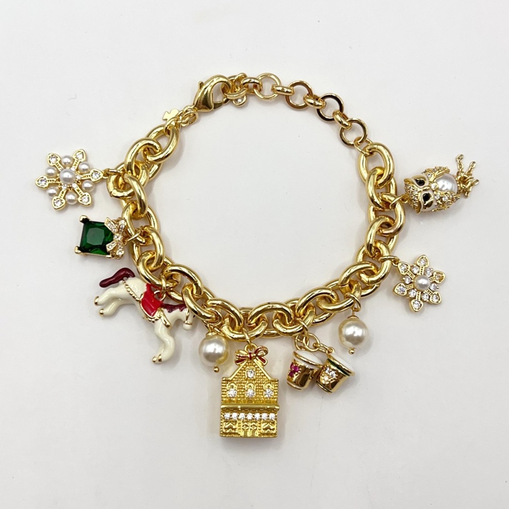 KS511-Kate Spade carousel and owl bracelet